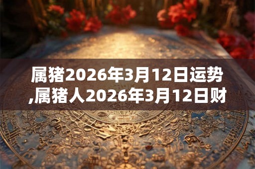 属猪2026年3月12日运势,属猪人2026年3月12日财运,生肖猪2026年3月12日运势