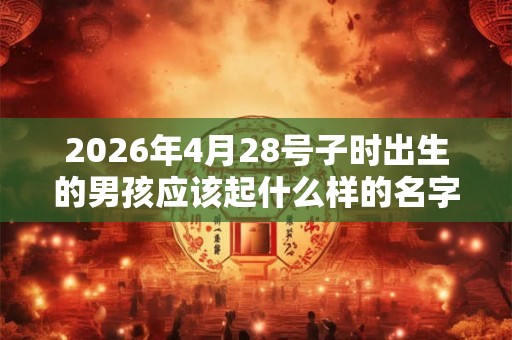 2026年4月28号子时出生的男孩应该起什么样的名字
