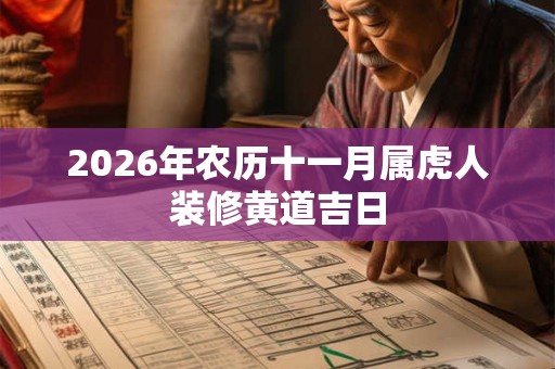 2026年农历十一月属虎人装修黄道吉日