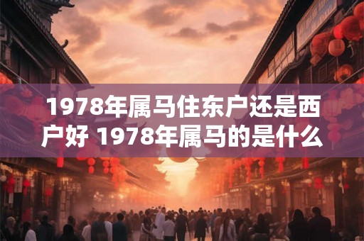 1978年属马住东户还是西户好 1978年属马的是什么命