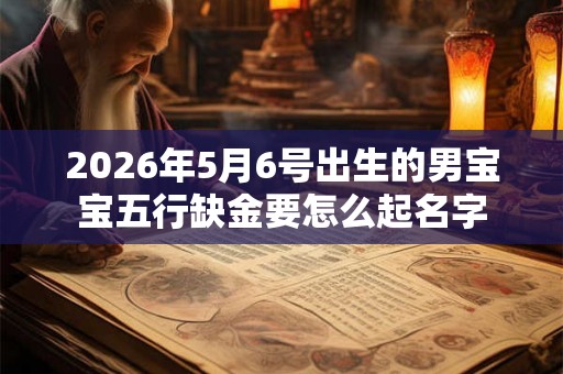 2026年5月6号出生的男宝宝五行缺金要怎么起名字