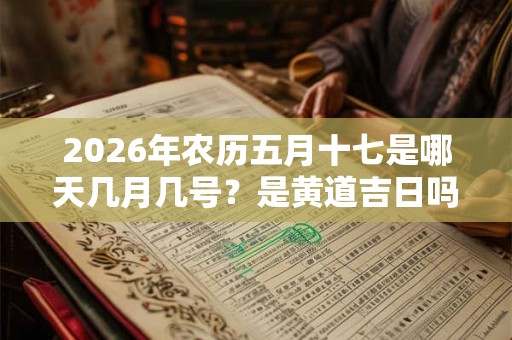 2026年农历五月十七是哪天几月几号？是黄道吉日吗？