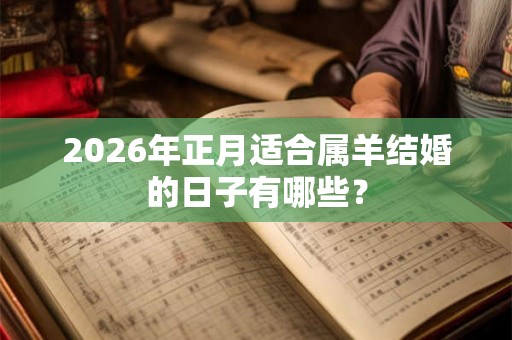 2026年正月适合属羊结婚的日子有哪些？