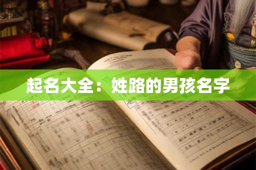 起名大全：姓路的男孩名字