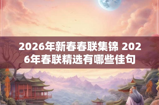 2026年新春春联集锦 2026年春联精选有哪些佳句