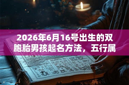 2026年6月16号出生的双胞胎男孩起名方法，五行属什么