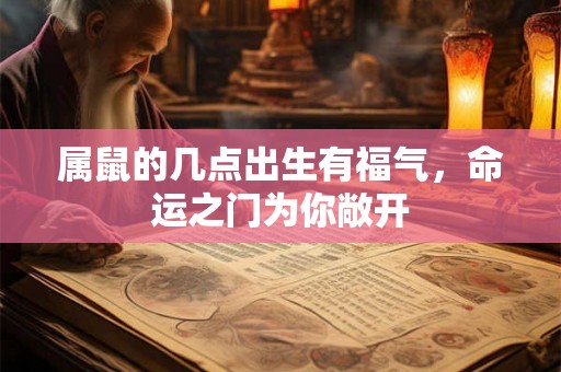 属鼠的几点出生有福气,命运之门为你敞开 属鼠的几点出生有福气,命运之门为你敞开