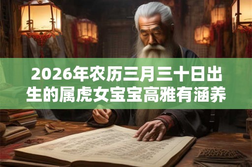 2026年农历三月三十日出生的属虎女宝宝高雅有涵养的名字大全