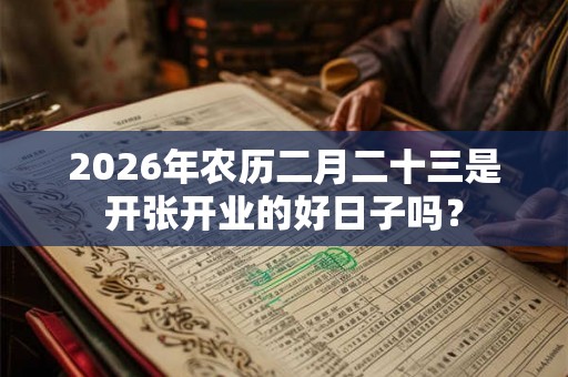 2026年农历二月二十三是开张开业的好日子吗？