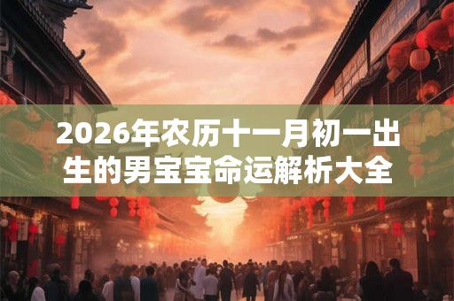 2026年农历十一月初一出生的男宝宝命运解析大全