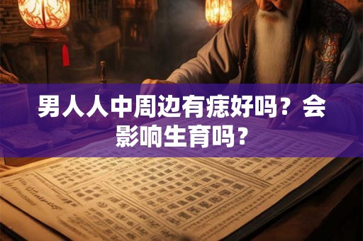 男人人中周边有痣好吗？会影响生育吗？