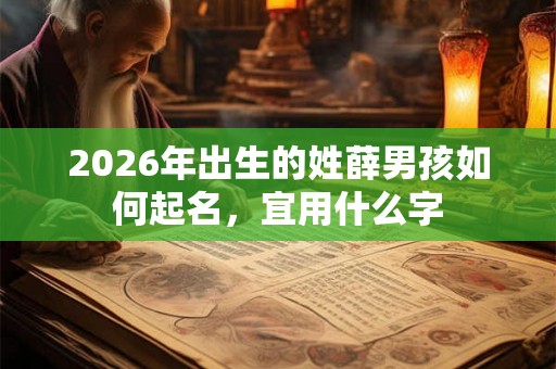 2026年出生的姓薛男孩如何起名，宜用什么字