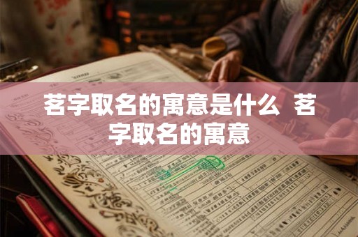 茗字取名的寓意是什么  茗字取名的寓意