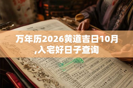 万年历2026黄道吉日10月,入宅好日子查询