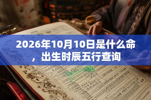 2026年10月10日是什么命，出生时辰五行查询