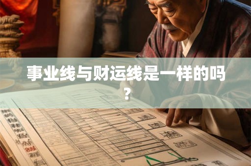 事业线与财运线是一样的吗？