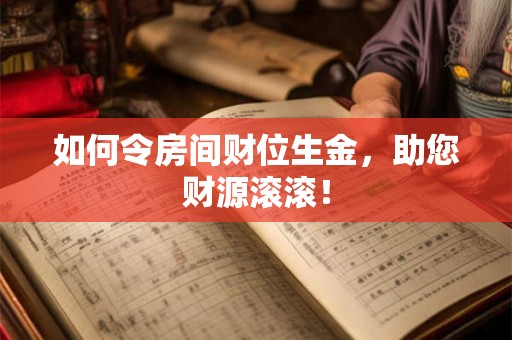 如何令房间财位生金，助您财源滚滚！
