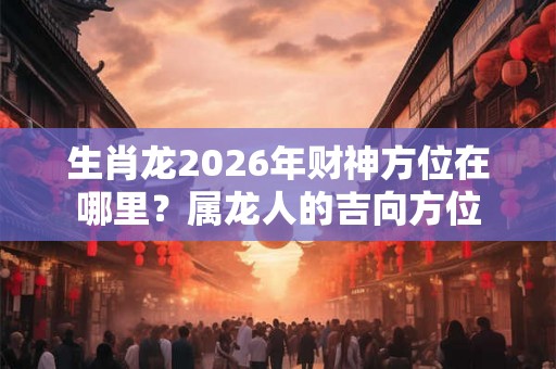 生肖龙2026年财神方位在哪里?属龙人的吉向方位 生肖龙2026年财神方位在哪里?属龙人的吉向方位