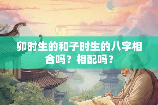 卯时生的和子时生的八字相合吗？相配吗？