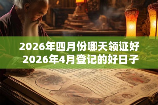 2026年四月份哪天领证好 2026年4月登记的好日子