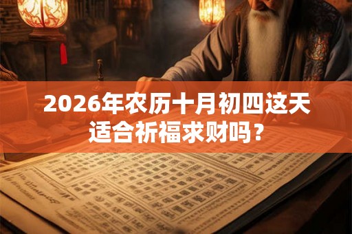 2026年农历十月初四这天适合祈福求财吗？