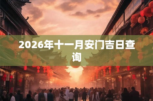2026年十一月安门吉日查询