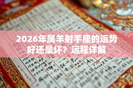2026年属羊射手座的运势好还是坏？运程详解