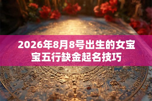 2026年8月8号出生的女宝宝五行缺金起名技巧
