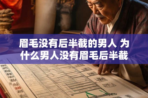 眉毛没有后半截的男人 为什么男人没有眉毛后半截