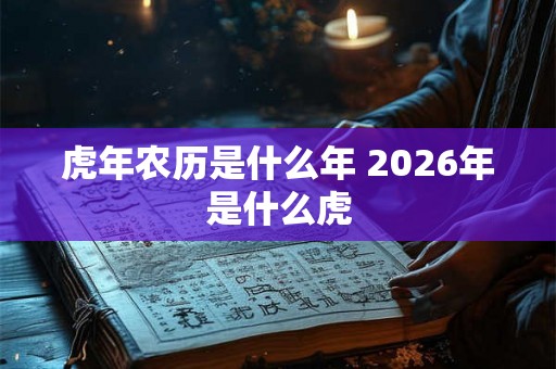 虎年农历是什么年 2026年是什么虎