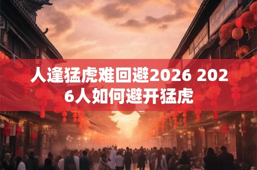 人逢猛虎难回避2026 2026人如何避开猛虎