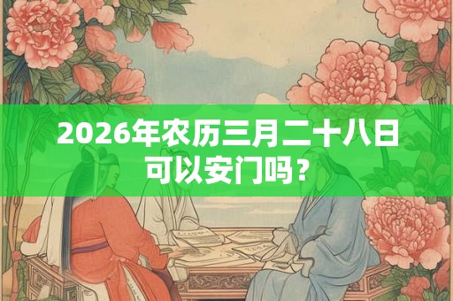 2026年农历三月二十八日可以安门吗？