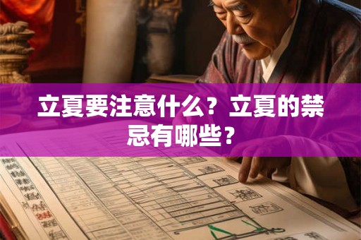 立夏要注意什么?立夏的禁忌有哪些? 立夏要注意什么?立夏的禁忌有哪些?
