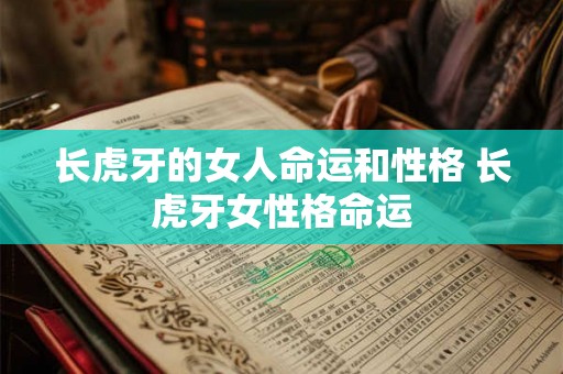 长虎牙的女人命运和性格 长虎牙女性格命运 长虎牙的女人命运和性格 长虎牙女性格命运