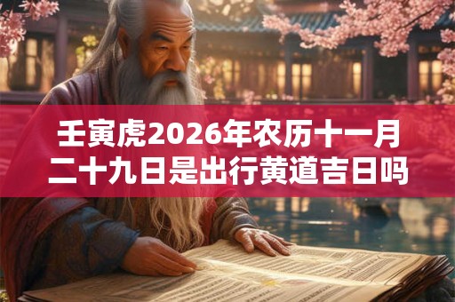 壬寅虎2026年农历十一月二十九日是出行黄道吉日吗？