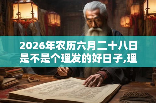 2026年农历六月二十八日是不是个理发的好日子,理发的讲究？