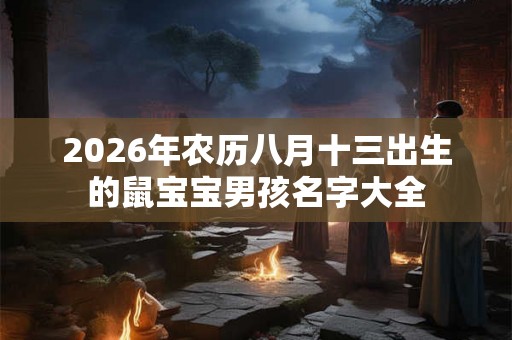 2026年农历八月十三出生的鼠宝宝男孩名字大全
