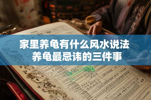家里养龟有什么风水说法  养龟最忌讳的三件事