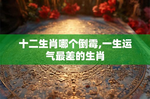 十二生肖哪个倒霉,一生运气最差的生肖
