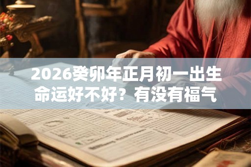 2026癸卯年正月初一出生命运好不好？有没有福气
