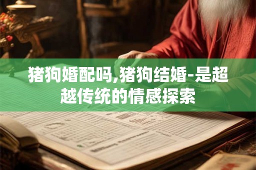 猪狗婚配吗,猪狗结婚-是超越传统的情感探索