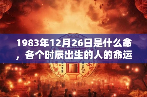 1983年12月26日是什么命,各个时辰出生的人的命运 1983年12月26日是什么命,各个时辰出生的人的命运