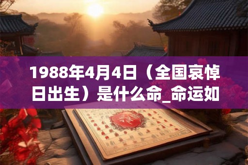 1988年4月4日（全国哀悼日出生）是什么命_命运如何