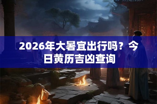 2026年大暑宜出行吗？今日黄历吉凶查询