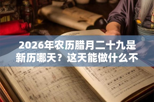 2026年农历腊月二十九是新历哪天？这天能做什么不能做什么？