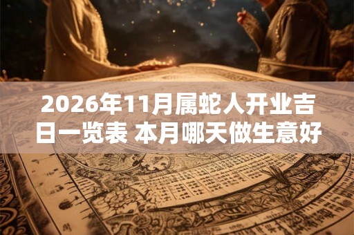 2026年11月属蛇人开业吉日一览表 本月哪天做生意好 2026年11月属蛇人开业吉日一览表 本月哪天做生意好