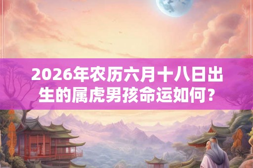 2026年农历六月十八日出生的属虎男孩命运如何？