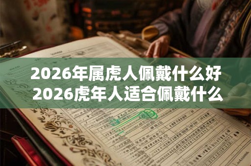 2026年属虎人佩戴什么好 2026虎年人适合佩戴什么