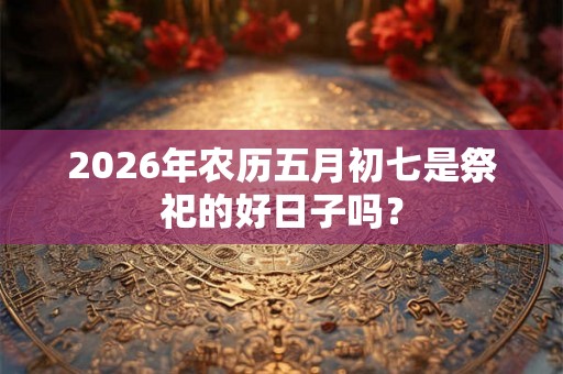 2026年农历五月初七是祭祀的好日子吗？
