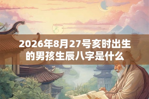2026年8月27号亥时出生的男孩生辰八字是什么